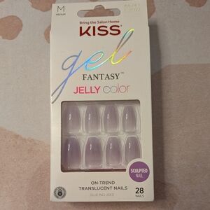 KISS Gel Fantasy Jelly Color Translucent Sculpted Nails - Medium - Lavender